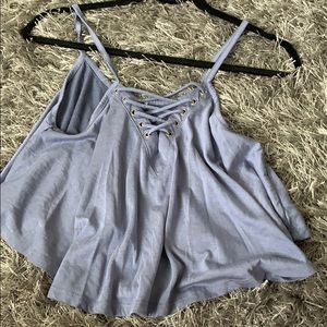 Blue crop top